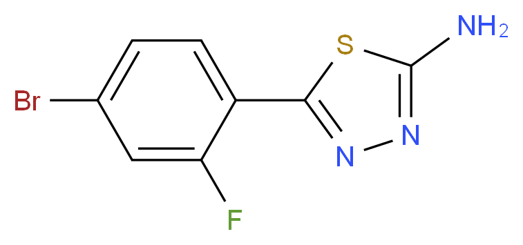 5-(4-Bromo-2-fluorophenyl)-1,3,4-thiadiazol-2-amine_分子结构_CAS_299937-74-9)