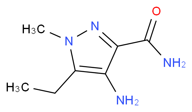 4-AMINO-5-ETHYL-1-METHYL-1H-PYRAZOLE-3-CARBOXYLIC ACID AMIDE_分子结构_CAS_247583-80-8)