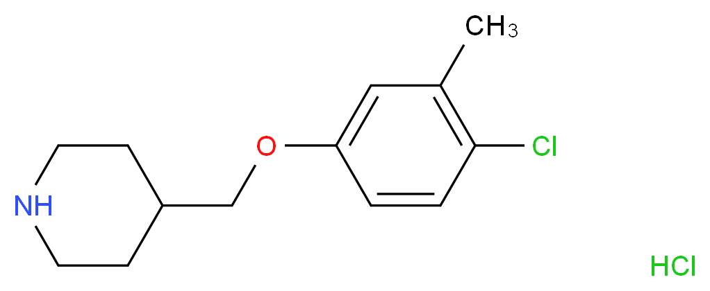 4-Chloro-3-methylphenyl 4-piperidinylmethyl ether hydrochloride_分子结构_CAS_)