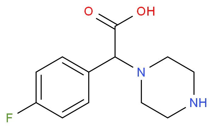 (4-fluorophenyl)(piperazin-1-yl)acetic acid_分子结构_CAS_853681-12-6)