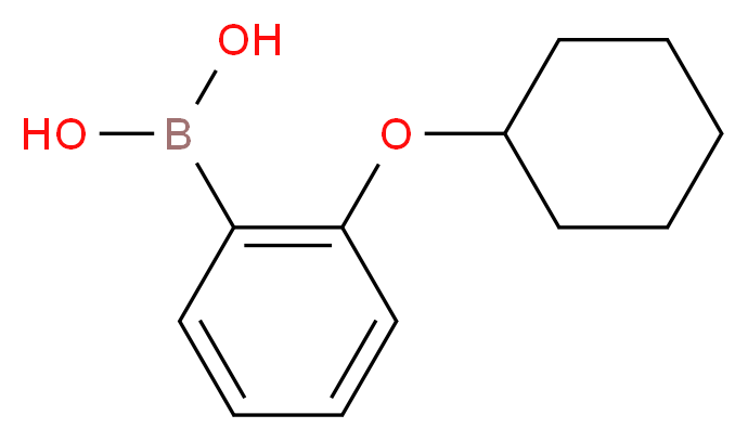 (2-(Cyclohexyloxy)phenyl)boronic acid_分子结构_CAS_1313760-77-8)