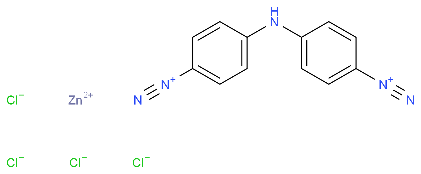 zinc(2+) ion 4-{[4-(diazyn-1-ium-1-yl)phenyl]amino}benzene-1-diazonium tetrachloride_分子结构_CAS_68348-77-6