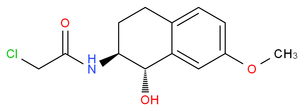 2-chloro-N-[(1S,2S)-1-hydroxy-7-methoxy-1,2,3,4-tetrahydronaphthalen-2-yl]acetamide_分子结构_CAS_99833-89-3