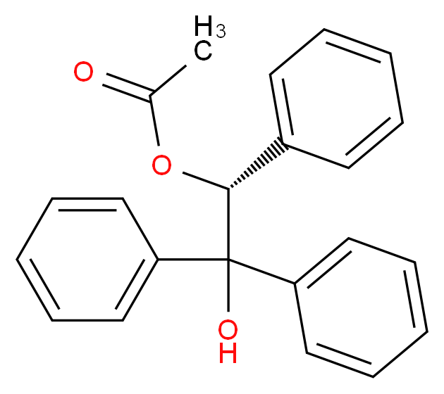 (R)-(+)-1,1,2-三苯基-1,2-乙二醇 2-乙酸酯_分子结构_CAS_95061-47-5)