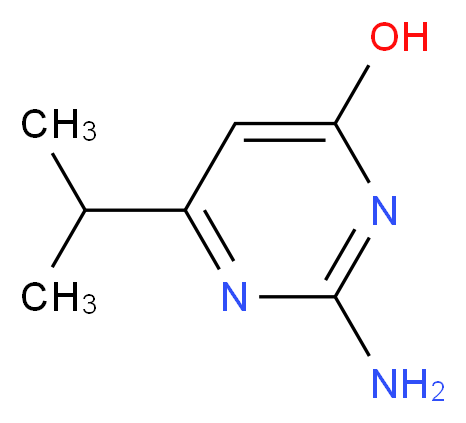 2-Amino-6-isopropyl-4-pyrimidinol_分子结构_CAS_73576-32-6)