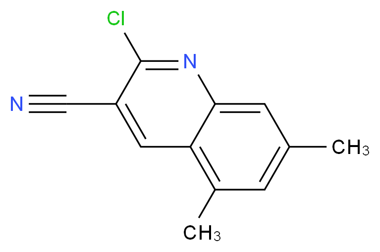 2-Chloro-5,7-dimethyl-quinoline-3-carbonitrile_分子结构_CAS_)