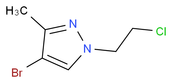 4-bromo-1-(2-chloroethyl)-3-methyl-1H-pyrazole_分子结构_CAS_108354-38-7