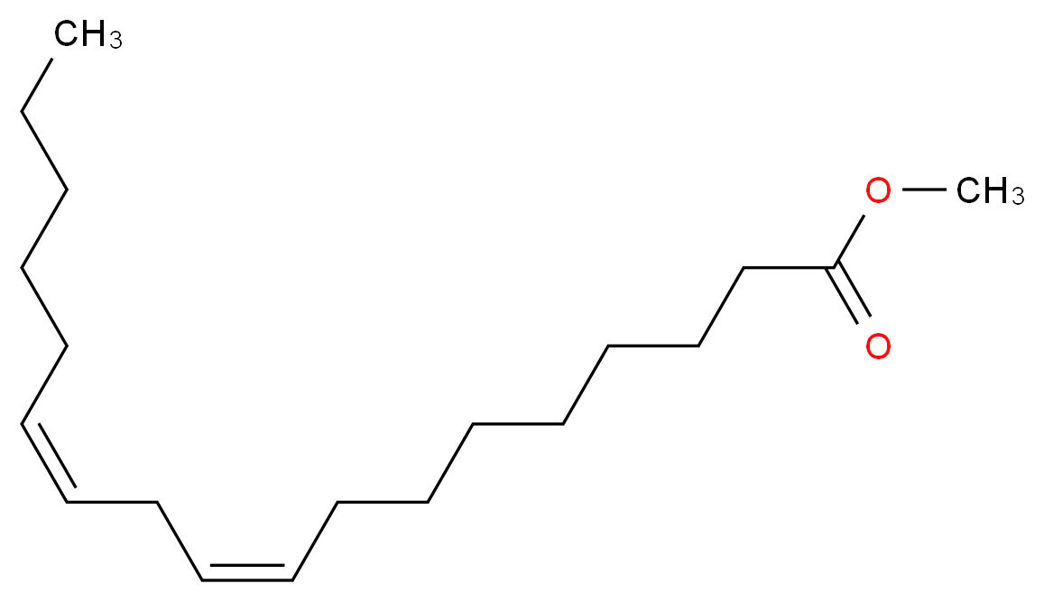 methyl (9Z,12Z)-octadeca-9,12-dienoate_分子结构_CAS_112-63-0