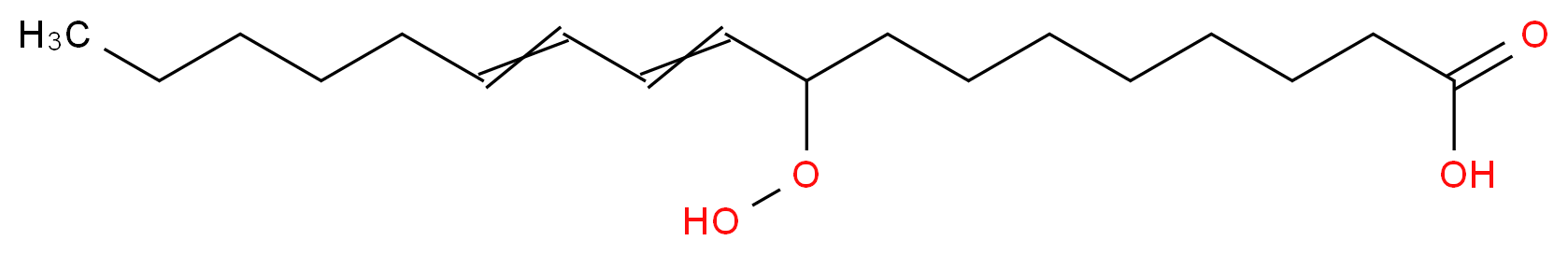 9-hydroperoxyoctadeca-10,12-dienoic acid_分子结构_CAS_29774-12-7