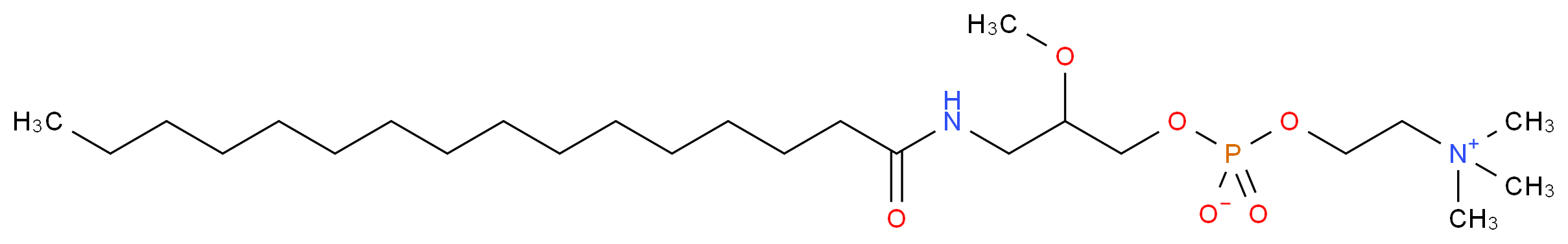 {2-[(3-hexadecanamido-2-methoxypropyl phosphonato)oxy]ethyl}trimethylazanium_分子结构_CAS_163751-35-7