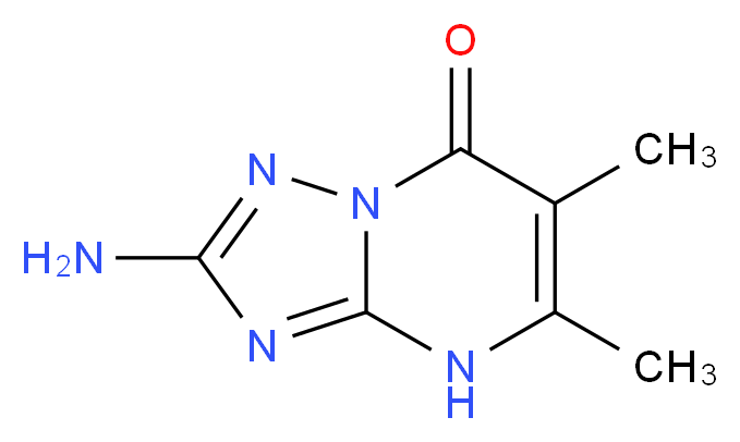 2-amino-5,6-dimethyl-4H,7H-[1,2,4]triazolo[1,5-a]pyrimidin-7-one_分子结构_CAS_879034-73-8