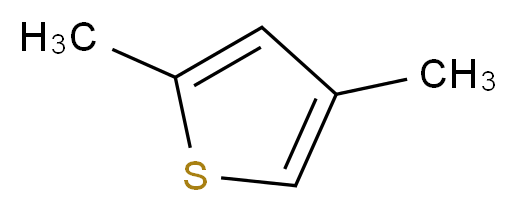 2,4-dimethylthiophene_分子结构_CAS_638-00-6