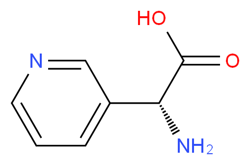 (2R)-2-amino-2-(pyridin-3-yl)acetic acid_分子结构_CAS_110772-44-6