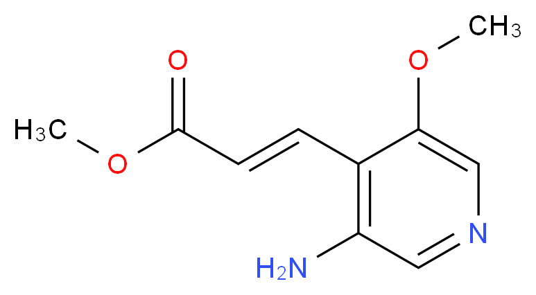 Methyl 3-(3-amino-5-methoxypyridin-4-yl)acrylate_分子结构_CAS_1045858-57-8)