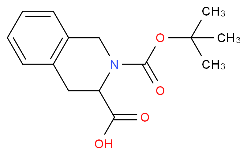 (RS)-1,2,3,4-Tetrahydroisoquinoline-3-carboxylic acid, N-BOC protected_分子结构_CAS_151838-62-9)