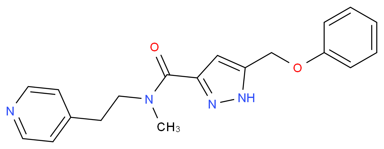 N-methyl-5-(phenoxymethyl)-N-(2-pyridin-4-ylethyl)-1H-pyrazole-3-carboxamide_分子结构_CAS_)