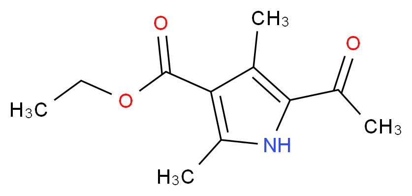5-Acetyl-2,4-dimethyl-1H-pyrrole-3-carboxylic acid ethyl ester_分子结构_CAS_6314-22-3)