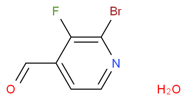 2-bromo-3-fluoropyridine-4-carbaldehyde hydrate_分子结构_CAS_1227572-94-2