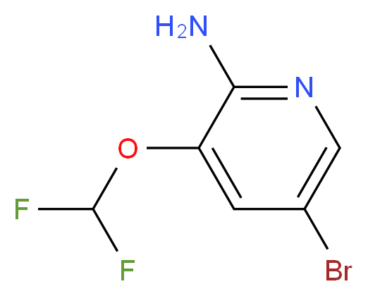 5-Bromo-3-(difluoromethoxy)pyridin-2-amine    _分子结构_CAS_947249-13-0)