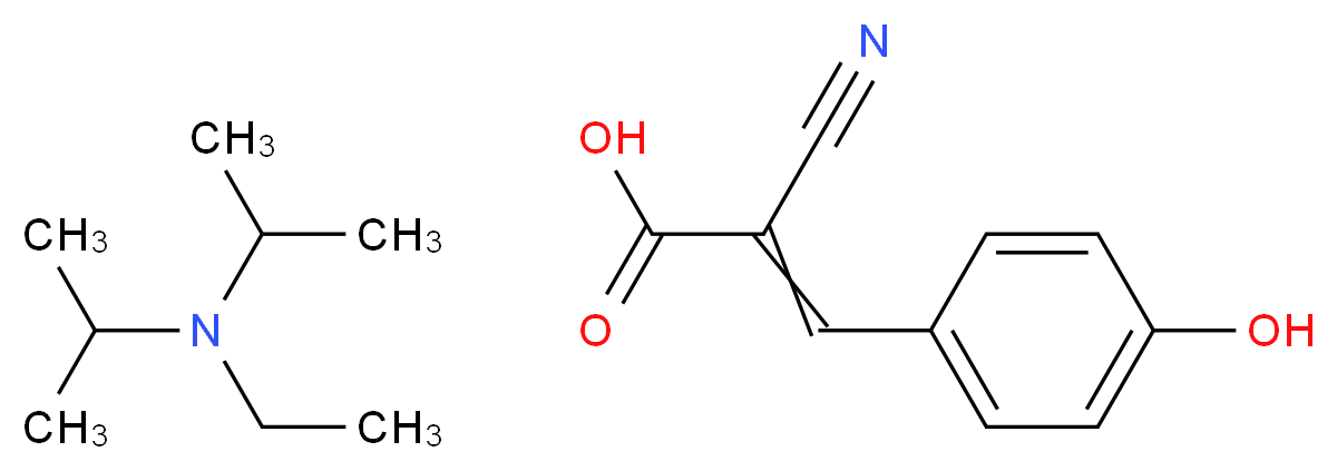 2-cyano-3-(4-hydroxyphenyl)prop-2-enoic acid; ethylbis(propan-2-yl)amine_分子结构_CAS_1194607-09-4