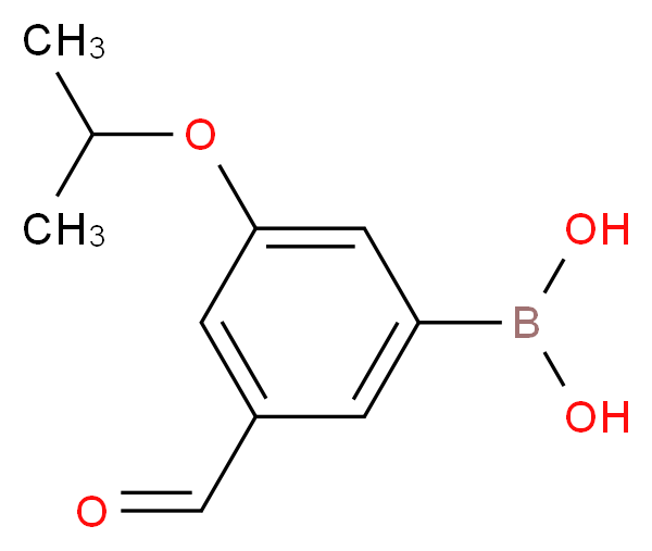 [3-formyl-5-(propan-2-yloxy)phenyl]boronic acid_分子结构_CAS_871125-79-0