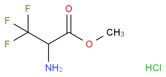 3,3,3-Trifluoroalanine methyl ester hydrochloride_分子结构_CAS_134297-36-2)