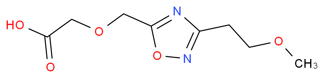 2-{[3-(2-methoxyethyl)-1,2,4-oxadiazol-5-yl]methoxy}acetic acid_分子结构_CAS_)