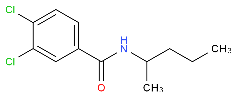 3,4-dichloro-N-(pentan-2-yl)benzamide_分子结构_CAS_7497-07-6