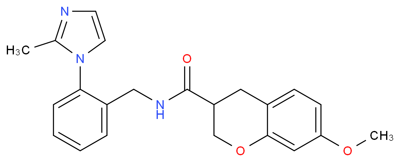7-methoxy-N-[2-(2-methyl-1H-imidazol-1-yl)benzyl]chromane-3-carboxamide_分子结构_CAS_)