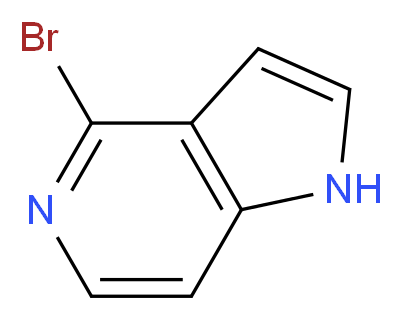 4-bromo-1H-pyrrolo[3,2-c]pyridine_分子结构_CAS_1000342-68-6