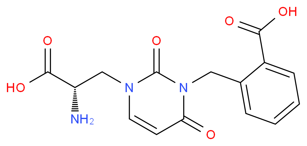 2-({3-[(2S)-2-amino-2-carboxyethyl]-2,6-dioxo-1,2,3,6-tetrahydropyrimidin-1-yl}methyl)benzoic acid_分子结构_CAS_745055-91-8