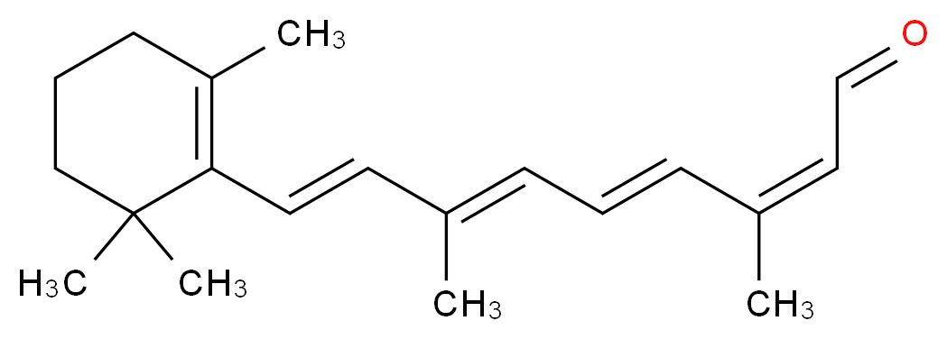 (2Z,4E,6E,8E)-3,7-dimethyl-9-(2,6,6-trimethylcyclohex-1-en-1-yl)nona-2,4,6,8-tetraenal_分子结构_CAS_472-86-6