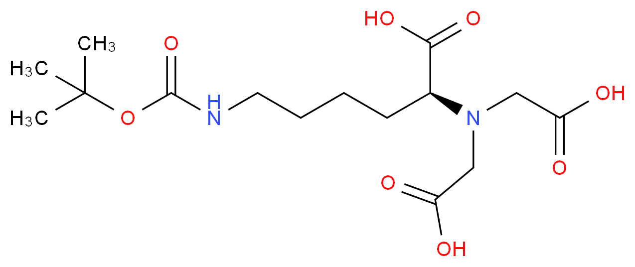 (2S)-2-[bis(carboxymethyl)amino]-6-{[(tert-butoxy)carbonyl]amino}hexanoic acid_分子结构_CAS_752200-93-4