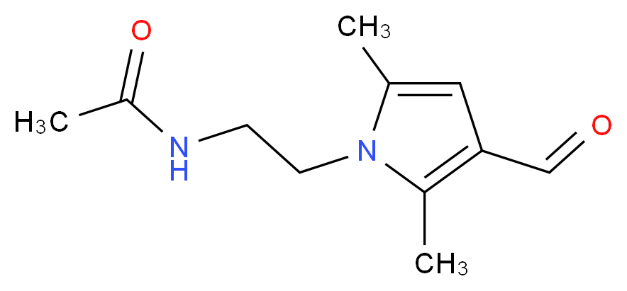 N-[2-(3-formyl-2,5-dimethyl-1H-pyrrol-1-yl)ethyl]acetamide_分子结构_CAS_119610-26-3