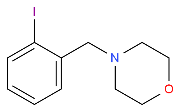 4-[(2-iodophenyl)methyl]morpholine_分子结构_CAS_156333-95-8