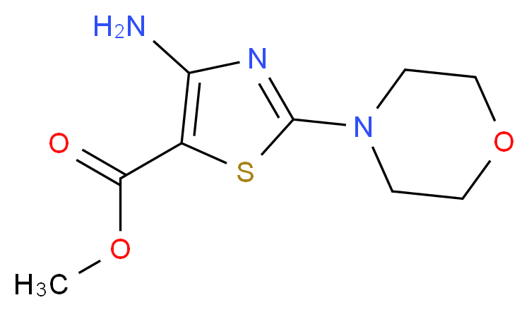 Methyl 4-amino-2-morpholino-1,3-thiazole-5-carboxylate_分子结构_CAS_99967-78-9)