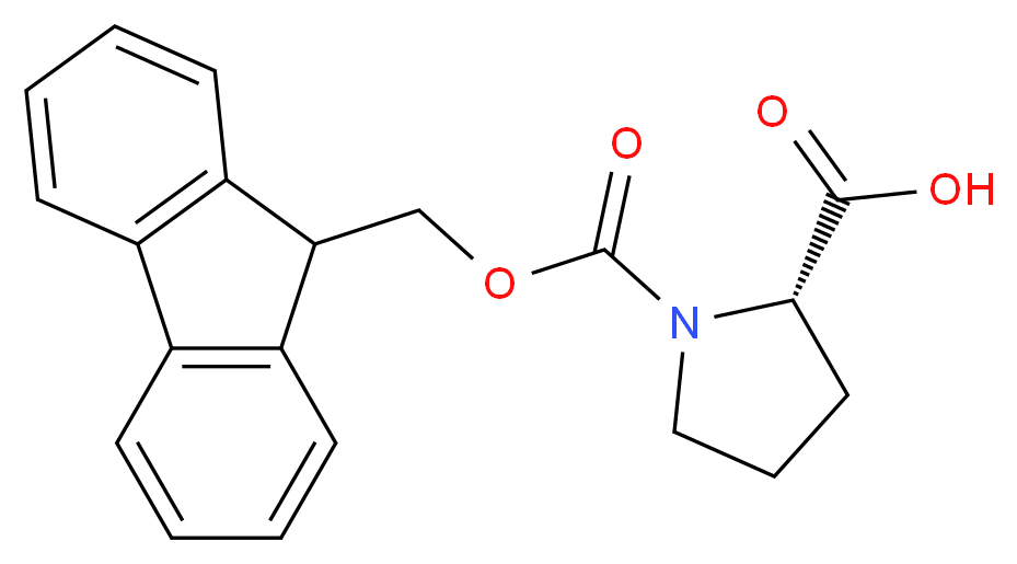 Fmoc-Pro-OH_分子结构_CAS_71989-31-6)
