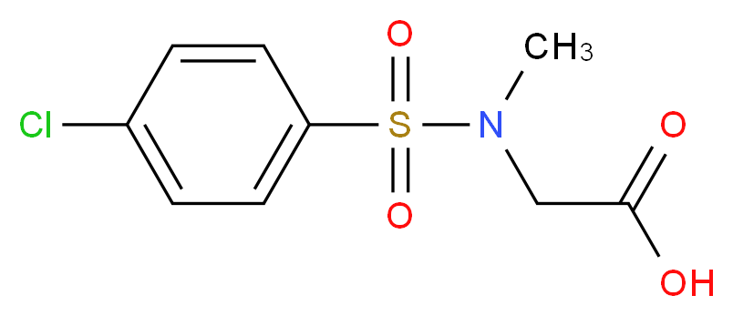 [(4-Chloro-benzenesulfonyl)-methyl-amino]-acetic acid_分子结构_CAS_59724-83-3)