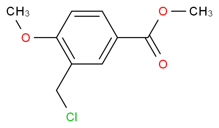 Methyl 3-(chloromethyl)-4-methoxybenzoate_分子结构_CAS_36755-02-9)