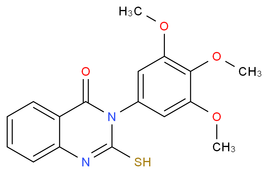 2-Mercapto-3-(3,4,5-trimethoxyphenyl)quinazolin-4(3H)-one_分子结构_CAS_)