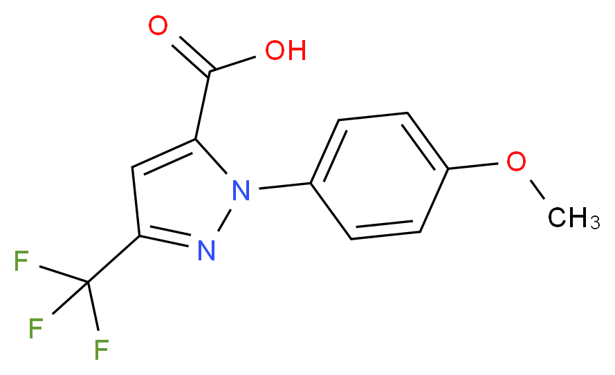 1-(4-METHOXYPHENYL)-3-(TRIFLUOROMETHYL)-1H-PYRAZOLE-5-CARBOXYLIC ACID_分子结构_CAS_218631-48-2)