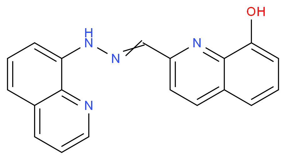 2-{[2-(quinolin-8-yl)hydrazin-1-ylidene]methyl}quinolin-8-ol_分子结构_CAS_24430-56-6