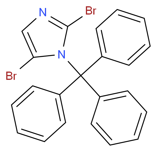 2,5-Dibromo-1-trityl-1H-imidazole_分子结构_CAS_850429-53-7)