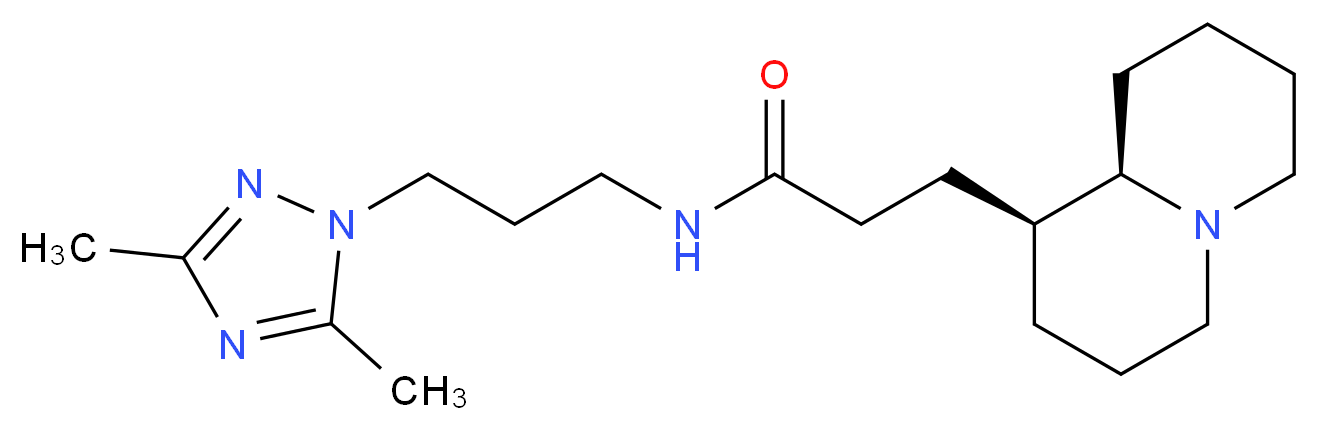 N-[3-(3,5-dimethyl-1H-1,2,4-triazol-1-yl)propyl]-3-[(1S,9aR)-octahydro-2H-quinolizin-1-yl]propanamide_分子结构_CAS_)