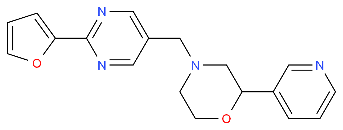 4-{[2-(2-furyl)pyrimidin-5-yl]methyl}-2-pyridin-3-ylmorpholine_分子结构_CAS_)