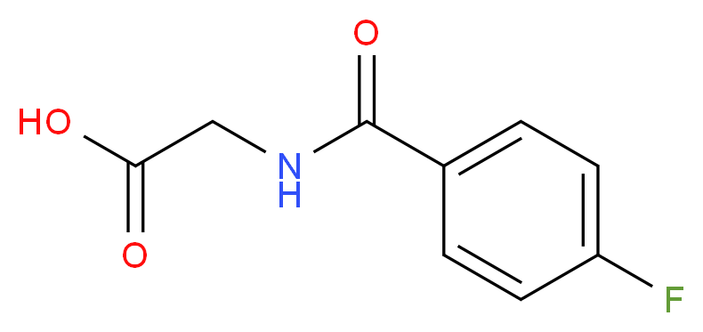 2-[(4-fluorophenyl)formamido]acetic acid_分子结构_CAS_366-79-0