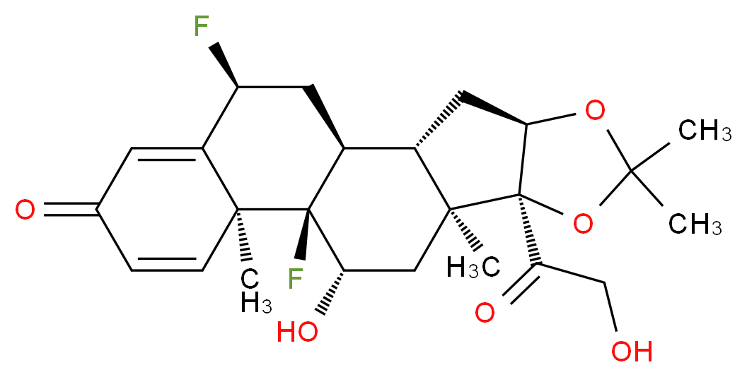 Fluocinolone acetonide (Flucort-N)_分子结构_CAS_67-73-2)