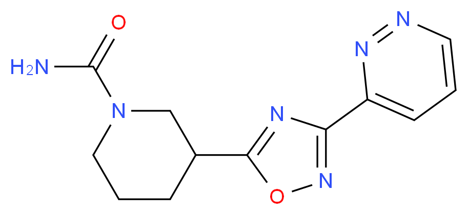 3-[3-(3-pyridazinyl)-1,2,4-oxadiazol-5-yl]-1-piperidinecarboxamide_分子结构_CAS_)