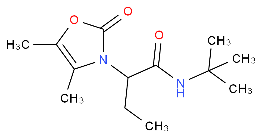 N-(tert-butyl)-2-(4,5-dimethyl-2-oxo-1,3-oxazol-3(2H)-yl)butanamide_分子结构_CAS_)