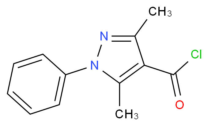 3,5-dimethyl-1-phenyl-1H-pyrazole-4-carbonyl chloride_分子结构_CAS_61226-20-8
